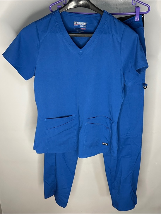 Grey's Anatomy Pants - Grey's Anatomy Royal Blue Scrub Top and Pants Set